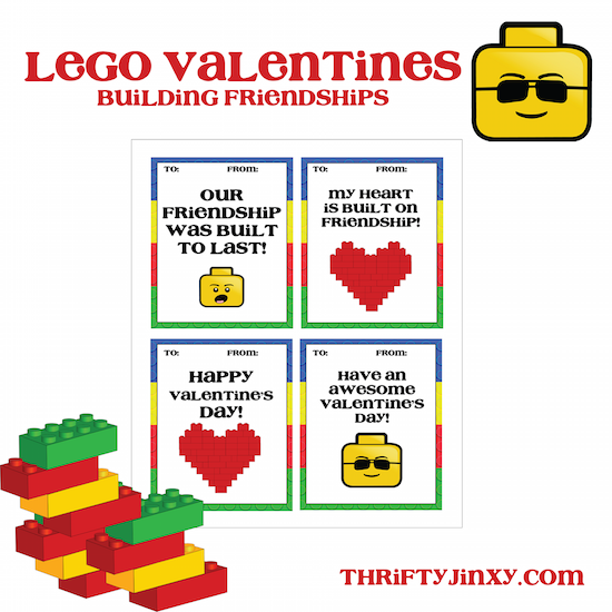 LEGO Valentine Printable