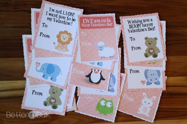 Cute Animal Valentine Printable