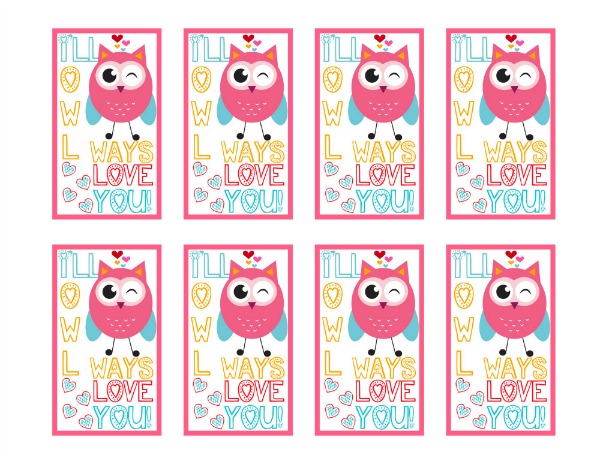 Owl Valentine Printable