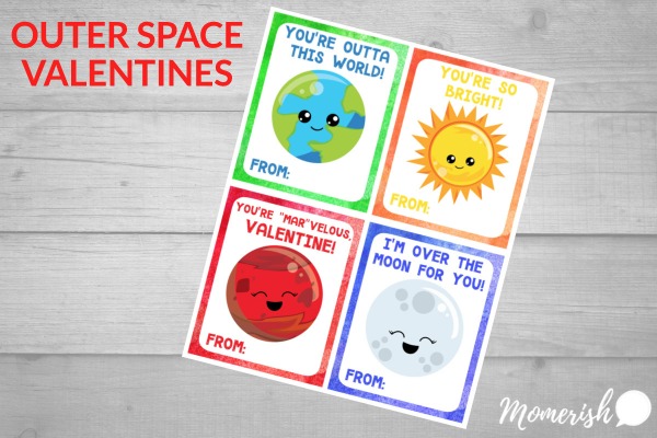 Space Valentine Printable