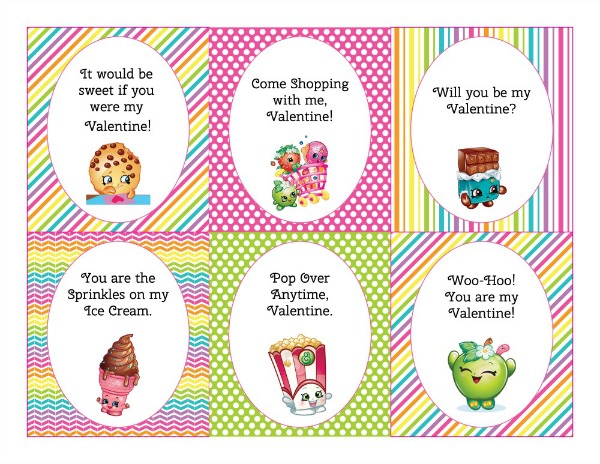 Shopkins Valentine Printable